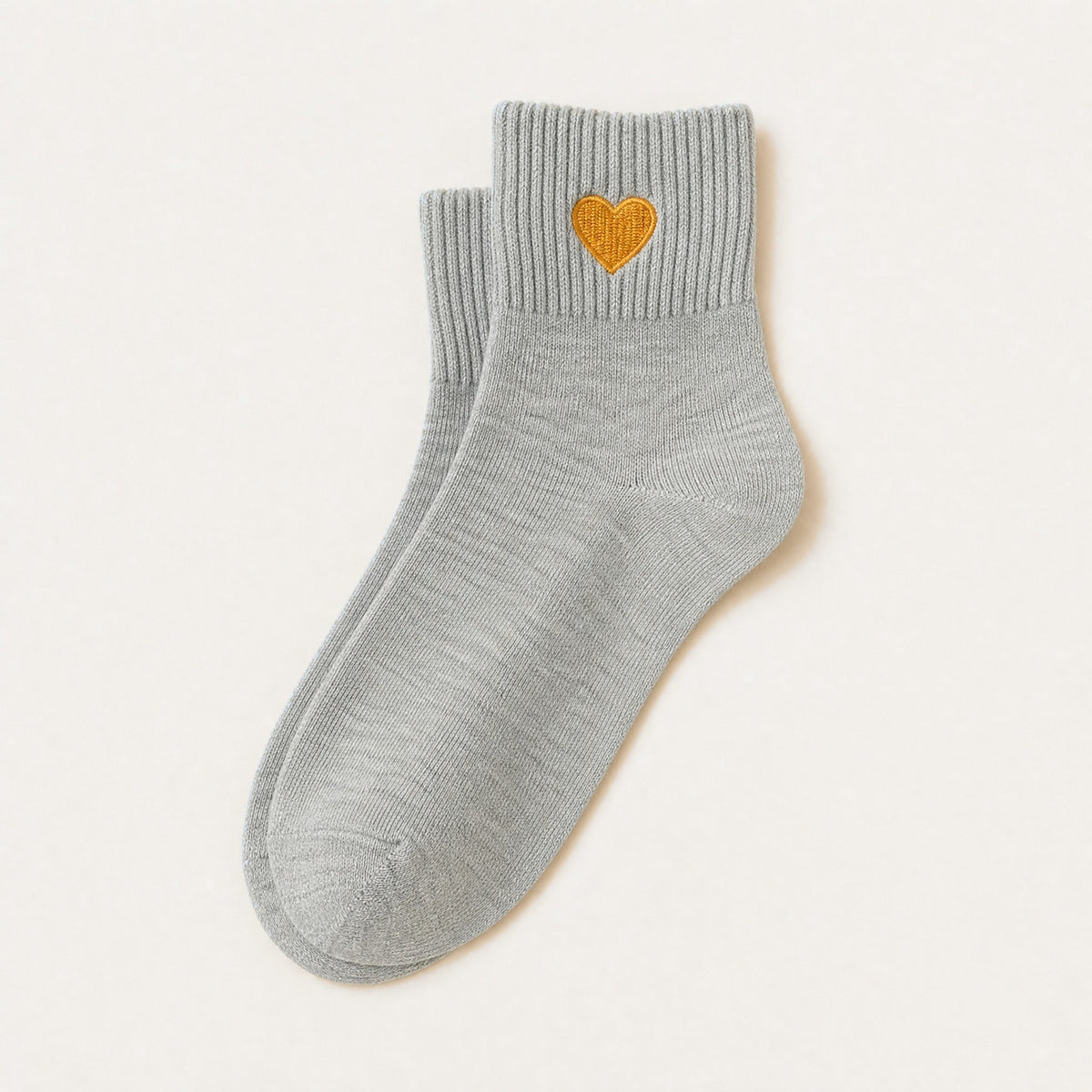 Little Gold Heart Socks