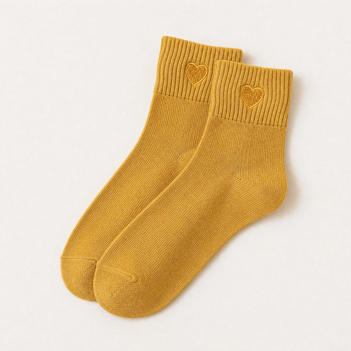 Little Gold Heart Socks