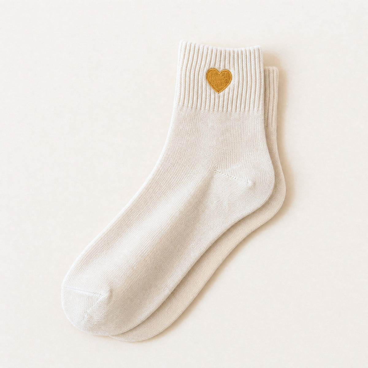 Little Gold Heart Socks