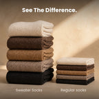 Camel Sweater Socks - The Coziest Slouchy Boot Socks (5 Pairs)