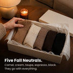 Black Sweater Socks - The Coziest Slouchy Boot Socks (5 Pairs)