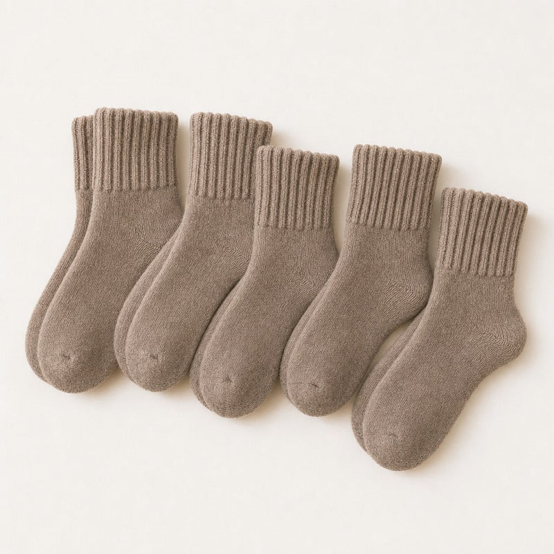 Taupe Sweater Socks - The Coziest Slouchy Boot Socks (5 Pairs)