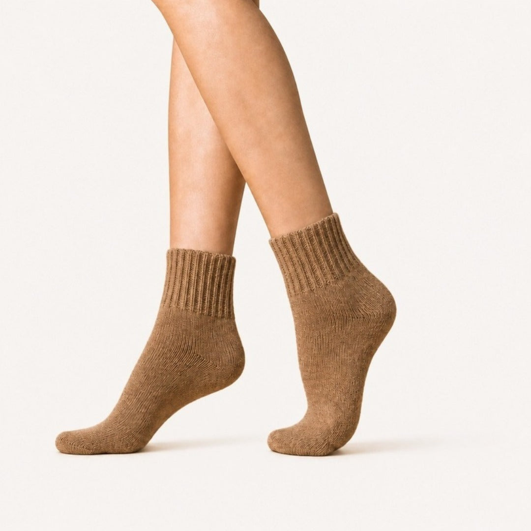 Camel Sweater Socks - The Coziest Slouchy Boot Socks (5 Pairs)