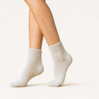 Cream Sweater Socks - The Coziest Slouchy Boot Socks (5 Pairs)